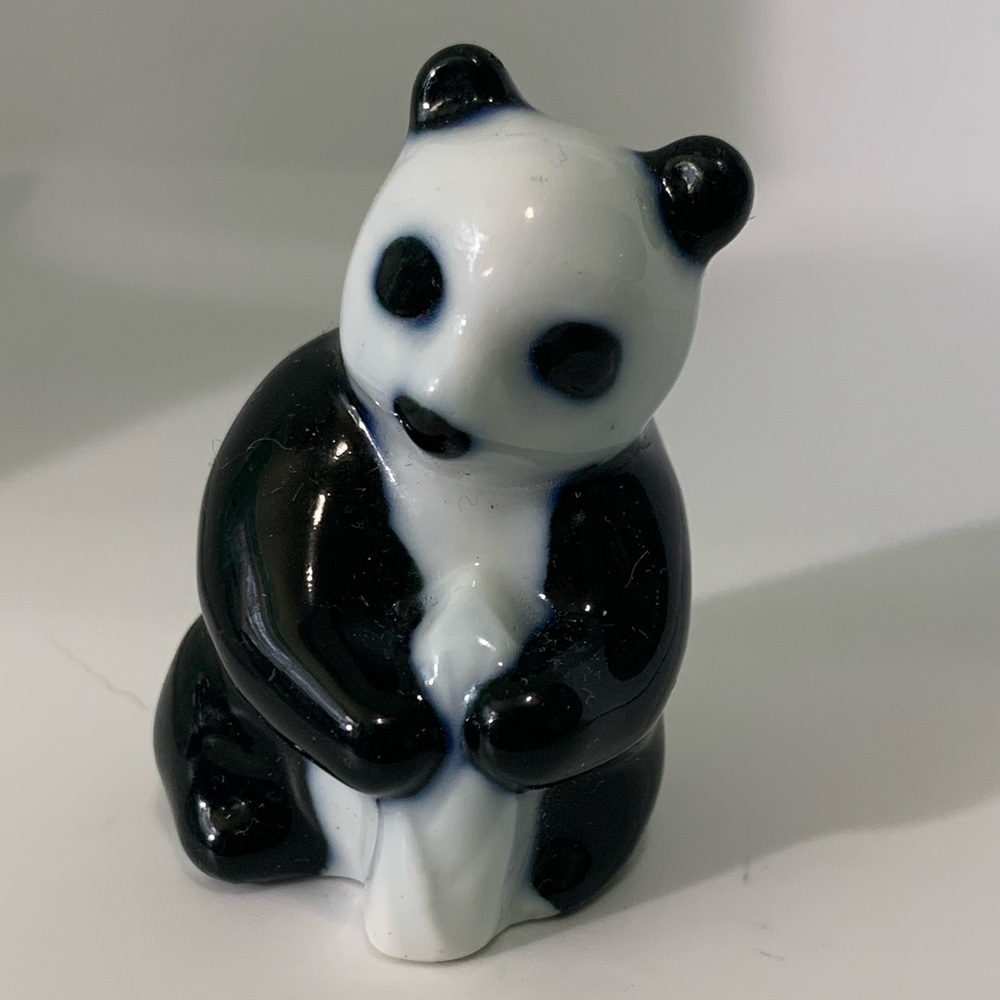 Miniature ceramic panda